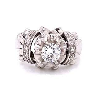 1940â€™s 18k Diamond Engagement Ring