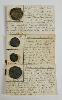 Four British Revolutionary War Buttons