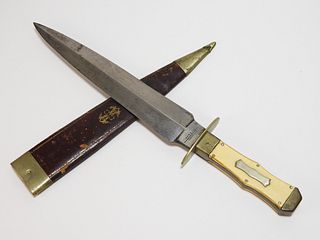 Broadhurst Spear Point Bowie Knife and Sheath