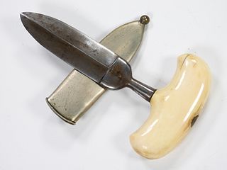 Ivory Handle Push Knife