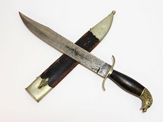 Esser Horse Pommel Bowie Knife and Sheath