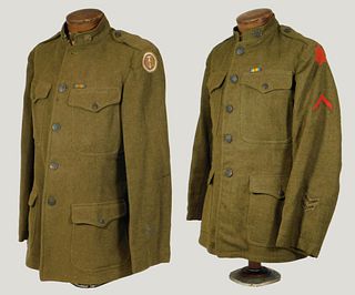 Two WWI Tunics with Insignia
