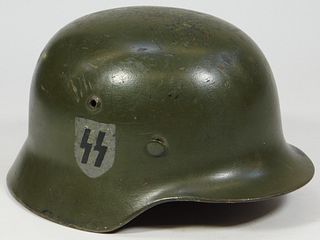 WWII German Model 35 Helmet with SS Markings