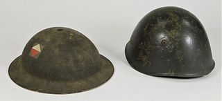Two WWII Helmets