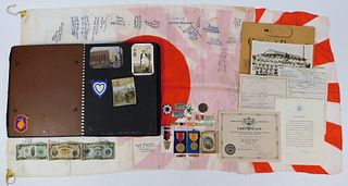 WWII Japanese Bring Back Flags, Medals, and Photos