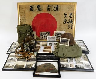 Group of WWII Iwo Jima Marine Images and Souvenirs