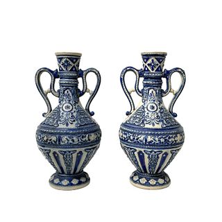 Pair Of Turkish Style Ceramic Vases