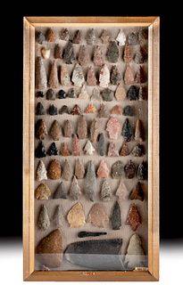 87 Native American Stone Tools & Projectile Points
