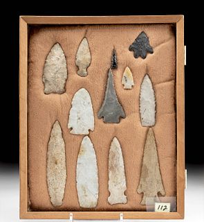 12 Native American Stone Projectile Points