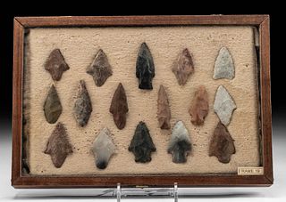 16 Native American Oklahoman Stone Arrowheads
