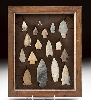 17 Native American Stone Arrowheads