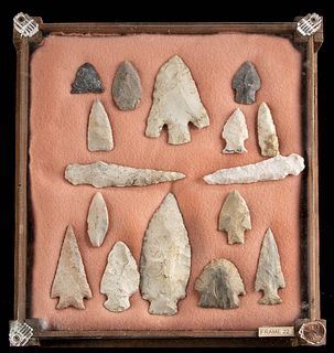 16 Native American Midwestern Stone Points