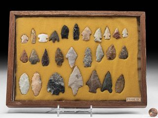 26 Native American Stone Points & 1 Scraper