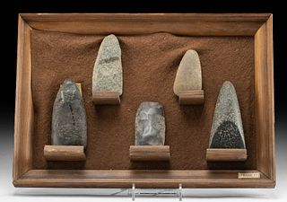 Lot of 5 Native American Archaic Stone Celts & Tools