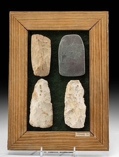 4 Native American Eastern Woodlands Stone Hand Tools