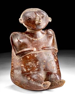 Fine Chinesco Type B Pottery Seated Female Figure