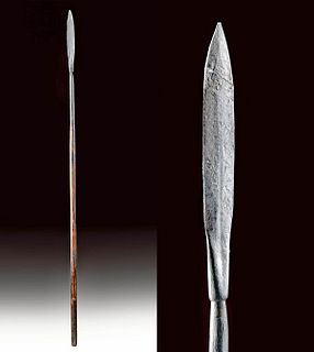 Late 18th C. Spanish Colonial Wood & Iron Spear