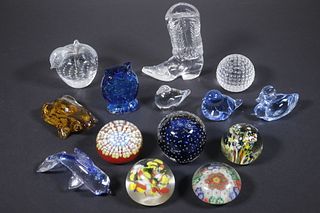 (14) GLASS PAPERWEIGHTS