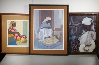 (3) PRINTS BY THE LYNN FAMILY OF ST. MARTIN