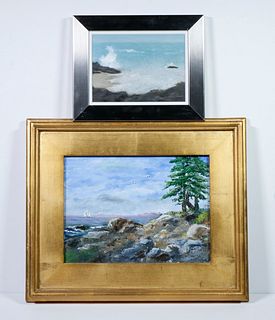 (2) CONTEMPORARY SEASCAPE PAINTINGS