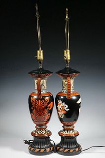 PR JACOB PETIT (FRANCE, 1796-1868) ATTRIBUTED VASES AS LAMPS