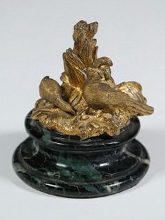 SMALL FRENCH GILDED BRONZE MINIATURE