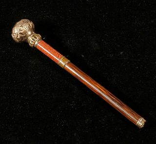 VICTORIAN GOLD FILLED PARASOL HANDLE
