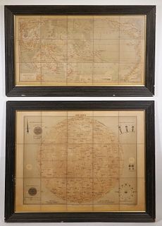 (2) FRAMED 19TH C. GERMAN MAPS