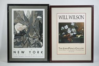 (2) 1980S FRAMED GALLERY EXHIBITION POSTERS