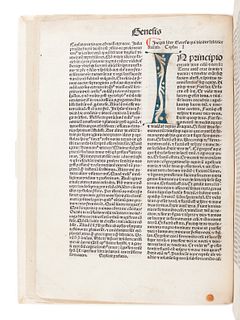 [BIBLE, in Latin]. Biblia latina. Venice: Franz Renner of Hailbrun [Heilbrunn], 1483.