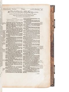 [BIBLE, in English]. The Holy Bible. London: Deputies of Christopher Barker, 1595.