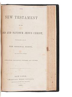 [BIBLES - AMERICAN BIBLE SOCIETY]. A group of 4 Bibles, comprising: