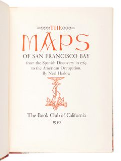 [BOOK CLUB OF CALIFORNIA]. HARLOW, Neal (1908-2000). The Maps of San Francisco Bay from the Spanish Discovery in 1769 to the American Occupation. San 