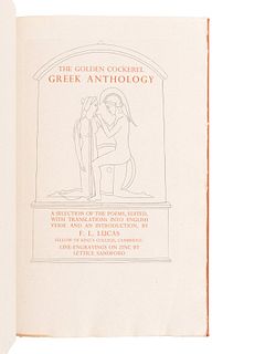 [GOLDEN COCKEREL PRESS]. LUCAS, F. L., editor. The Golden Cockerel Greek Anthology.London: Golden Cockerel Press, 1937.