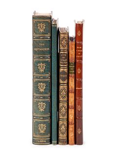 [BINDINGS]. A group of 5 finely-bound works, comprising: