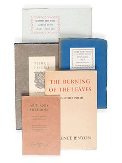 BINYON, Laurence (1869-1943). A small archive of letters and pamphlets.