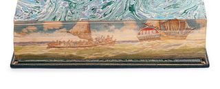 [FORE-EDGE PAINTING]. NORDHOFF, Charles (18878-1947). -- HALL, James Norman (1887-1951). Mutiny on the Bounty. Boston: Little, Brown, and Company, 193