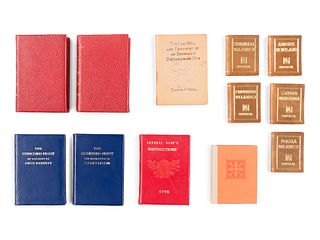[MINIATURE BOOKS]. A group of 12 miniature books, comprising:
