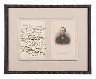 WORDSWORTH, William (1770-1850). Autograph Letter Signed ("W. Wordsworth"), to H. C. Robinson. N.p. June 1826.
