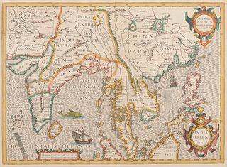 [CHINA & SOUTHEAST ASIA] -- HONDIUS, Jodocus (1563-1611). India Orientalis. [Amsterdam, ca 1606-27].