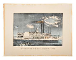 [MISSISSIPPI RIVER NIGHT SCENES] -- CURRIER and IVES, publishers