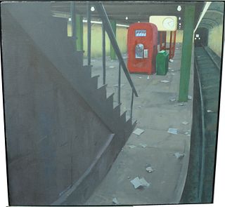 Robert Birmelin (American, b. 1933), Part of Subway, 1967-1968, acrylic on canvas, signed lower left "Birmelin"; signed, titled, dated, and inscribed 