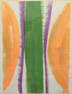 Alexander Liberman (Russian/American, 1912-1999), untitled, 1966, oil on paper, signed and dated lower right "A Liberman 66", sheet: 29 1/4" x 21".