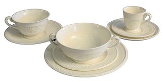 Large Wedgwood Patrician Luncheon Set, along with Wedgwood parital set. Provenance: From a Newport, Rhode Island historic home, in the same family sin