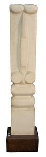 Jack White (American, 1933-2016) Deodate, 1966, carved marble, 57-1/2" height, (repaired).