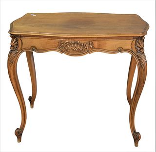 Louis XV Style Rectangular Table, height 30 inches, top 24 1/2" x 37".