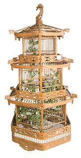 Decorative Birdcage, height 43 inches.