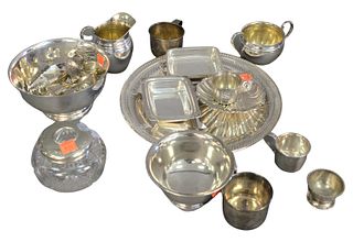 Large Group of Sterling Silver to include bowl, Paul Revere bowl, sugar, creamers, etc., 54.7 t.oz.