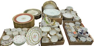 Large Group of Porcelain to include Shelley cups and saucers, four sets of dinnerware plates, 12 Cauldron, six Bavaria and 12 French porcelain, 12 Ber