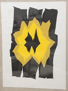 William Gear (British, 1915-1997), Yellow Center, 1967, lithograph in colors on paper, signed, dated, and editioned '3/25' in pencil in the lower marg
